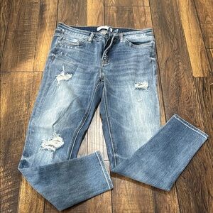 Flying Monkey Distressed Blue Jeans